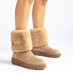 Fossy Ankle Boots, Beige