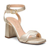 Heeled Sandals, Metallic Gold